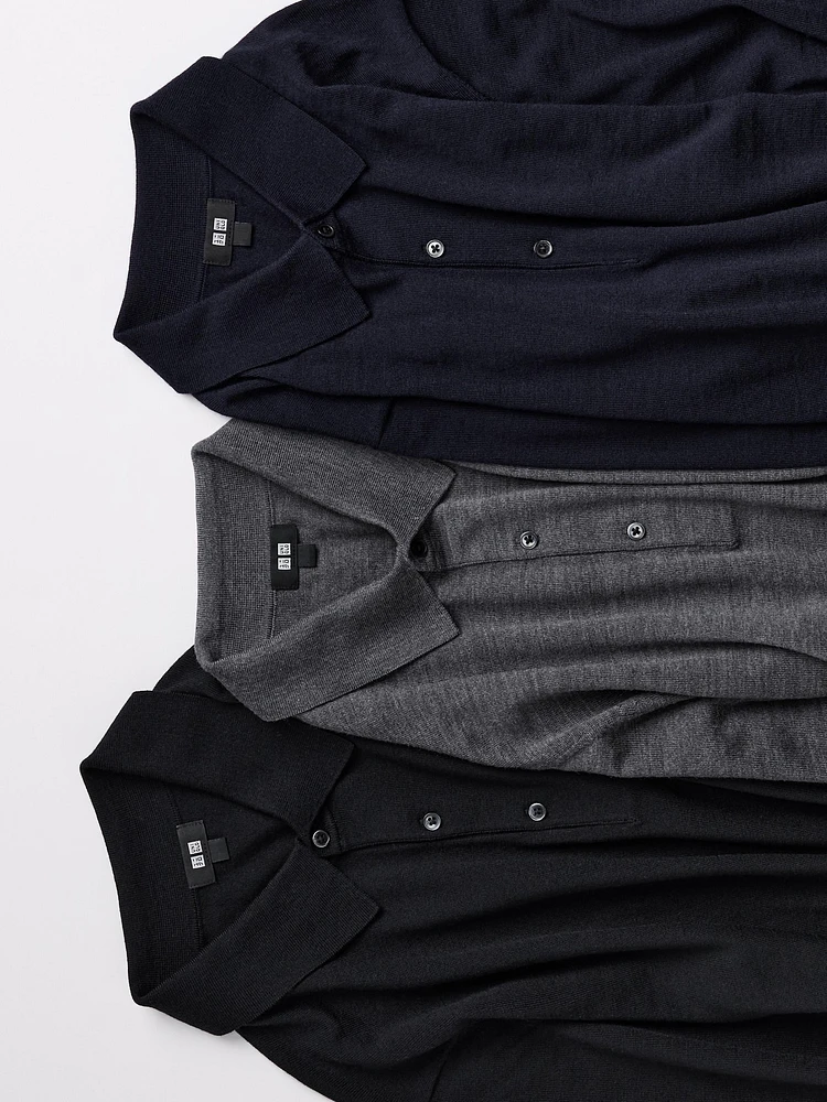 Merino Polo Shirt | Long Sleeve