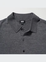 EXTRA FINE MERINO LONG SLEEVE POLO SHIRT