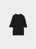 Merino Ribbed Sweater | Mock Neck Half Sleeve