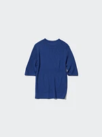 Merino Ribbed Sweater | Mock Neck Half Sleeve