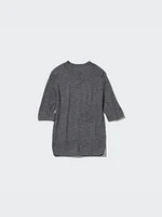 Merino Ribbed Sweater | Mock Neck Half Sleeve