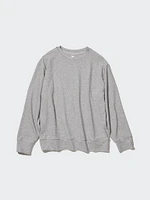 SOFT KNITTED FLEECE CREW NECK LONG SLEEVE T-SHIRT