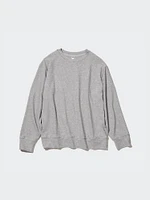 SOFT KNITTED FLEECE CREW NECK LONG SLEEVE T-SHIRT