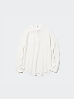 Waffle T-Shirt | Henley Neck | Long Sleeve