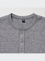 Waffle T-Shirt | Henley Neck | Long Sleeve