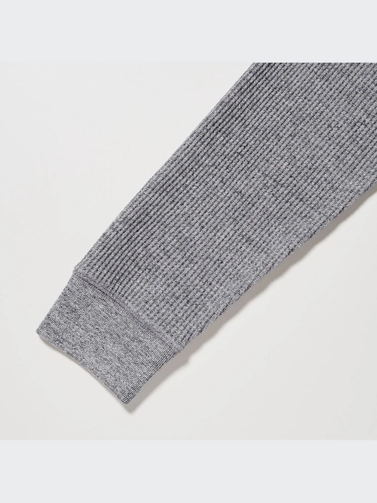 Waffle T-Shirt | Henley Neck | Long Sleeve