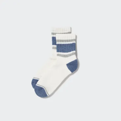 PATTERN LINED HALF SOCKS