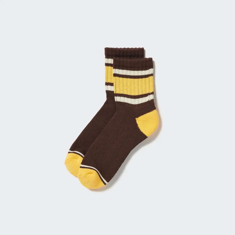 PATTERN LINED HALF SOCKS