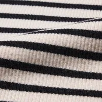 Merino Ribbed Turtleneck Sweater | Striped