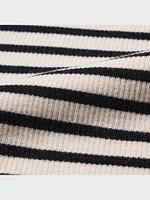 Merino Ribbed Sweater | Turtleneck Striped