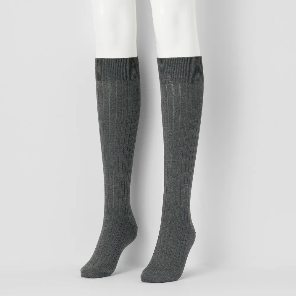 UNIQLO HEATTECH KNEE HIGH SOCKS (RIBBED)