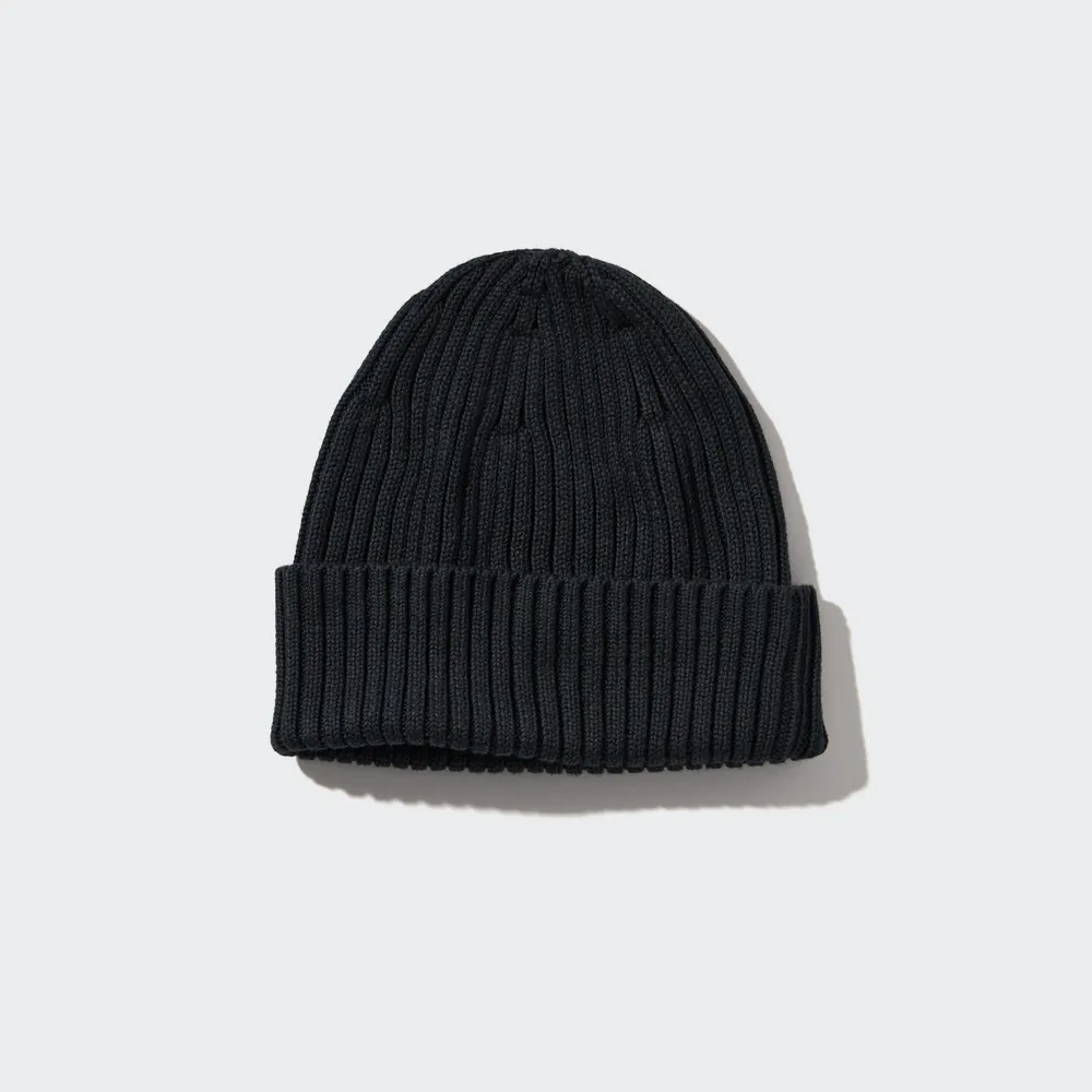 COTTON RIBBED BEANIE