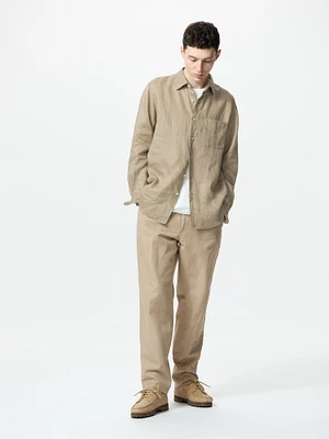 LINEN BLEND RELAXED PANTS