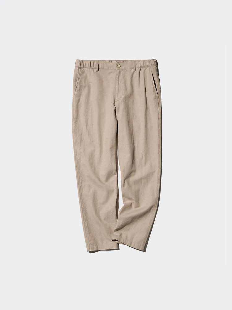 LINEN BLEND RELAXED PANTS