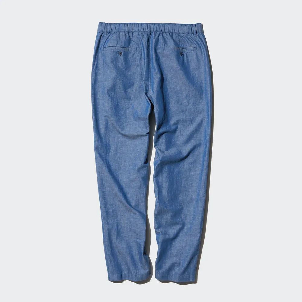 LINEN BLEND RELAXED PANTS