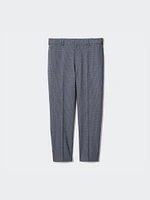 Smart Ankle Pants | 2-Way Stretch | Faux Wool | Checked