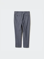 Smart Ankle Pants | 2-Way Stretch | Faux Wool | Checked