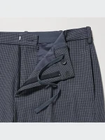 Smart Ankle Pants | 2-Way Stretch | Faux Wool | Checked