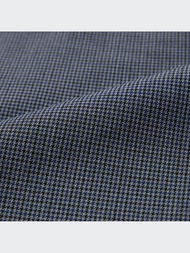 Smart Ankle Pants | 2-Way Stretch | Faux Wool | Checked