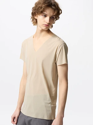 AIRism Anti-Odor Mesh T-Shirt | V-Neck