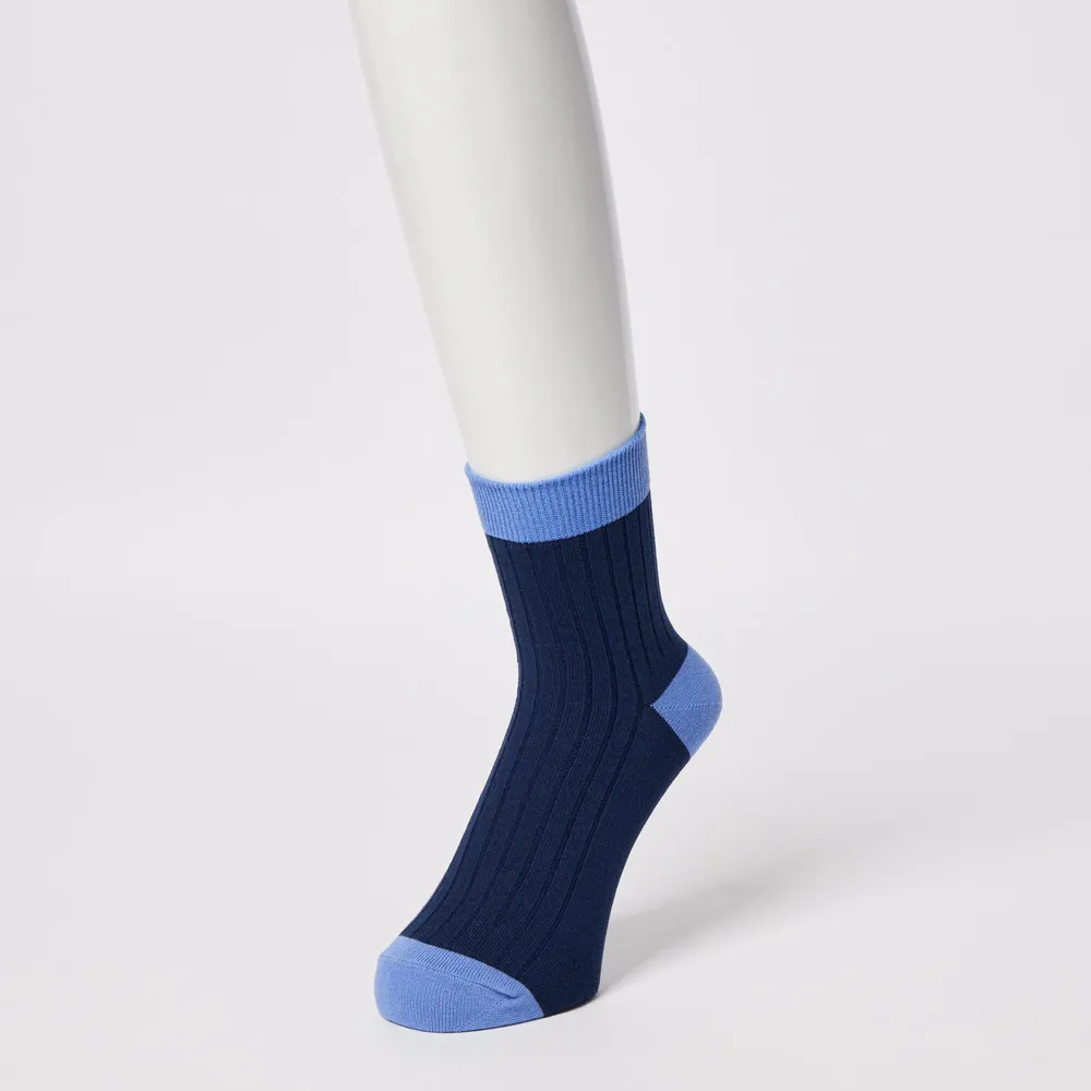 RIBBED LINED HALF SOCKS