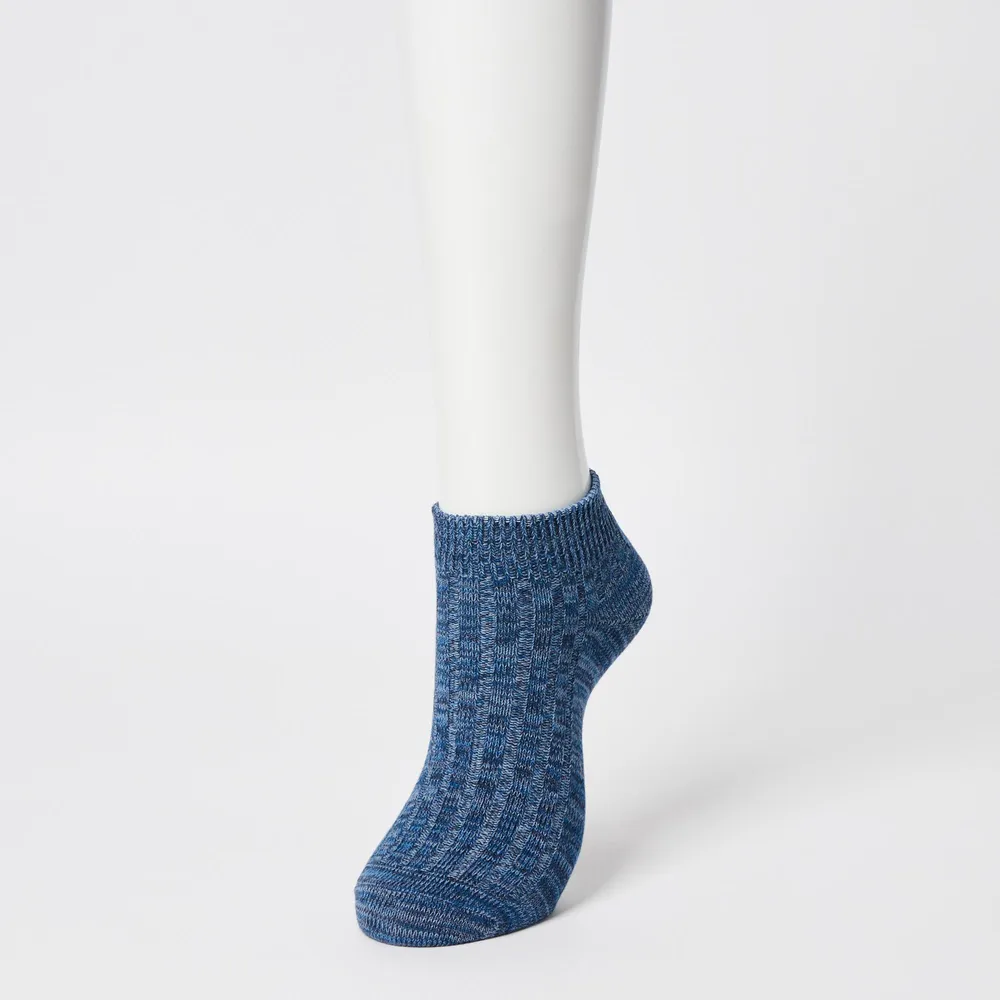 SHORT SOCKS 3P (MIX YARN RIBBED)