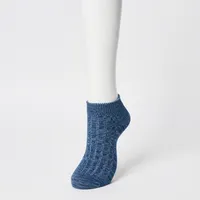 Mixed Yarn Ribbed Short Socks (3 Pairs)