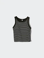 Ribbed Cropped Sleeveless Bra Top