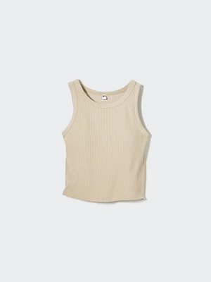 RIBBED CROPPED BRA SLEEVELESS TOP