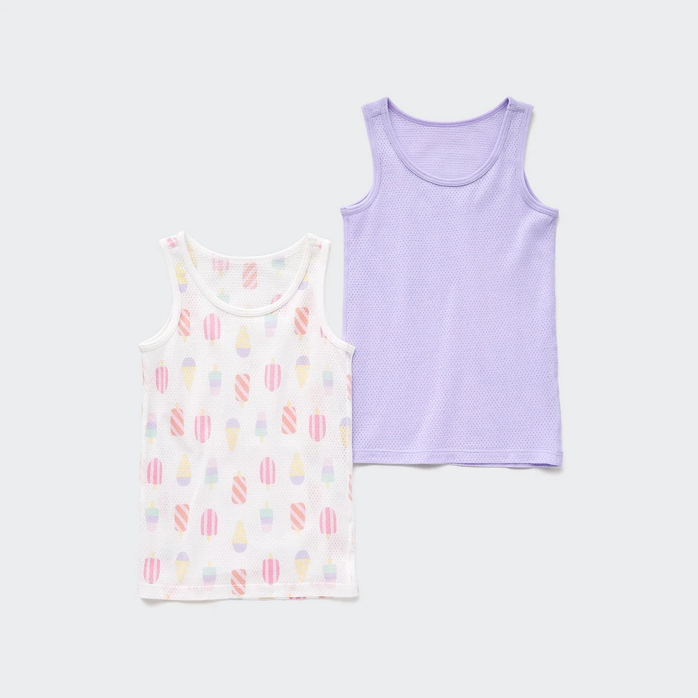 JOY OF PRINT COTTON MESH INNER TANK TOPS