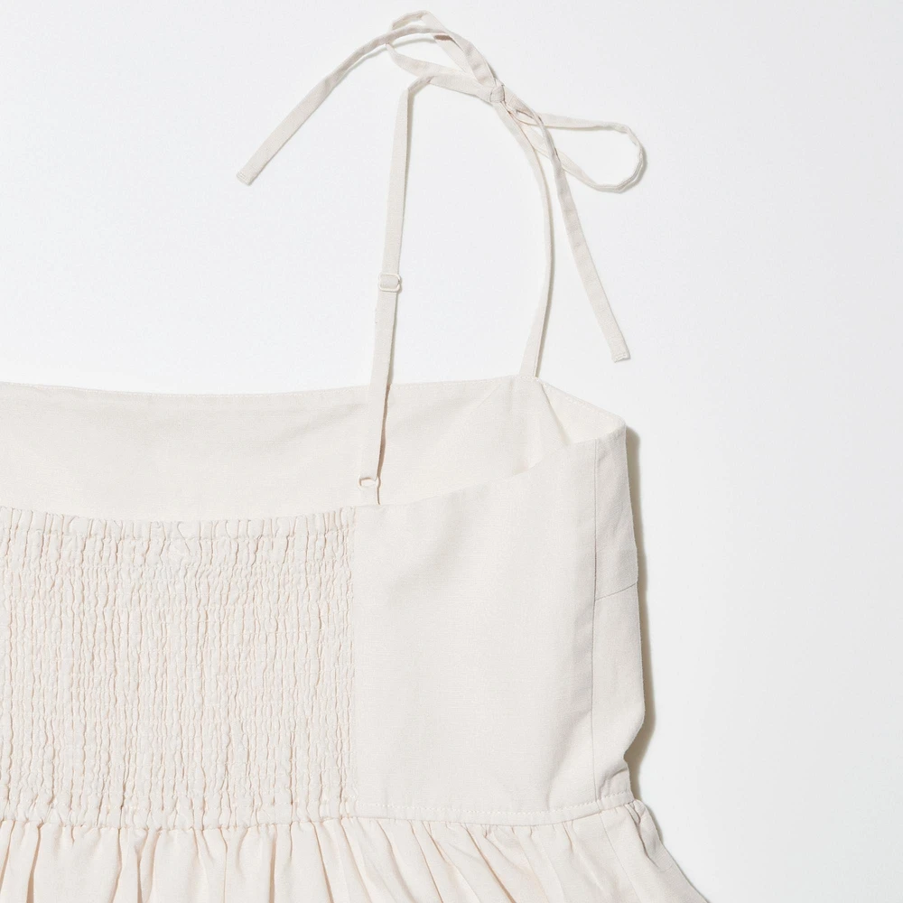 Linen-Blend Camisole Dress