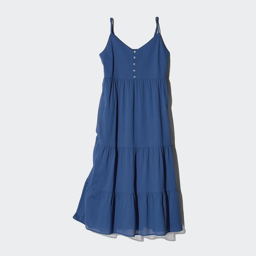 CRINKLE COTTON CAMISOLE DRESS