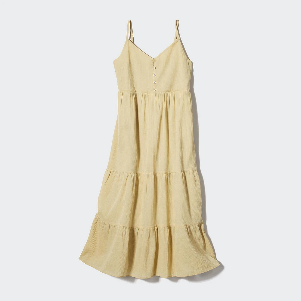 CRINKLE COTTON CAMISOLE DRESS