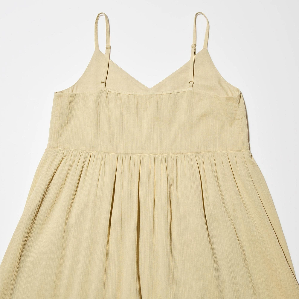 CRINKLE COTTON CAMISOLE DRESS