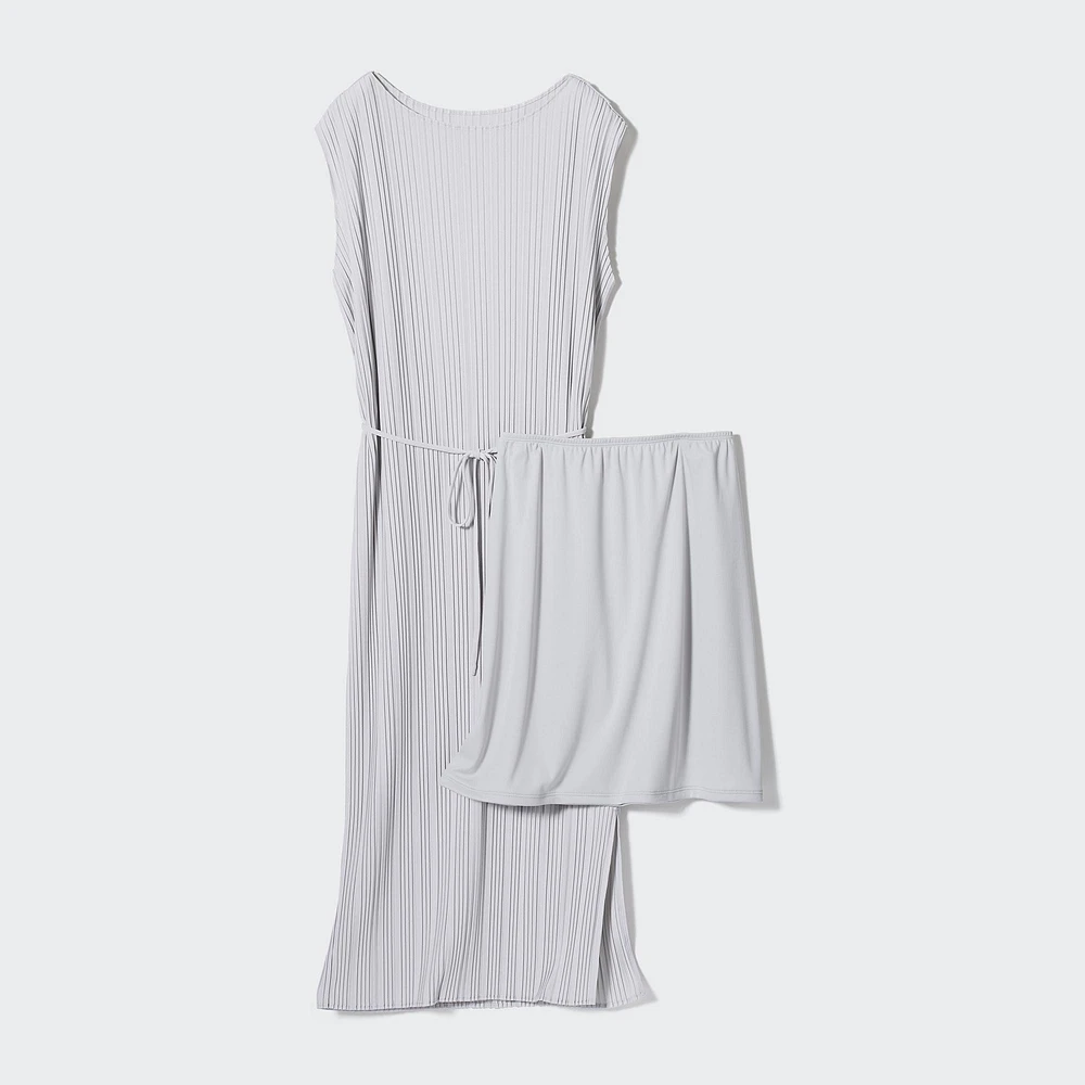 PLEATED SLEEVELESS DRESS