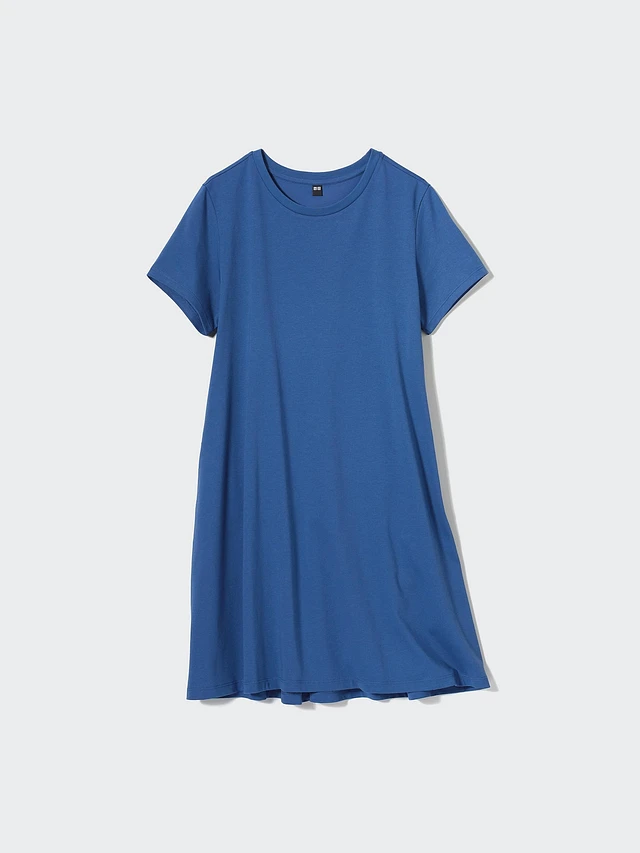 airism cotton short sleeve mini dress UNIQLO AIRism Cotton Mini Dress (Short Sleeve)