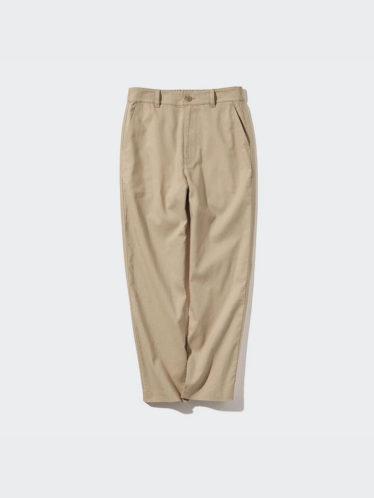 Linen Cotton Tapered Pants