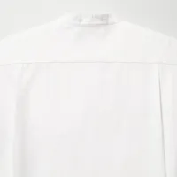 COTTON LINEN STAND COLLAR LONG SLEEVE SHIRT