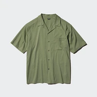 MODAL OPEN COLLAR SHORT SLEEVE SHIRT