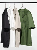 MODAL OPEN COLLAR SHORT SLEEVE SHIRT