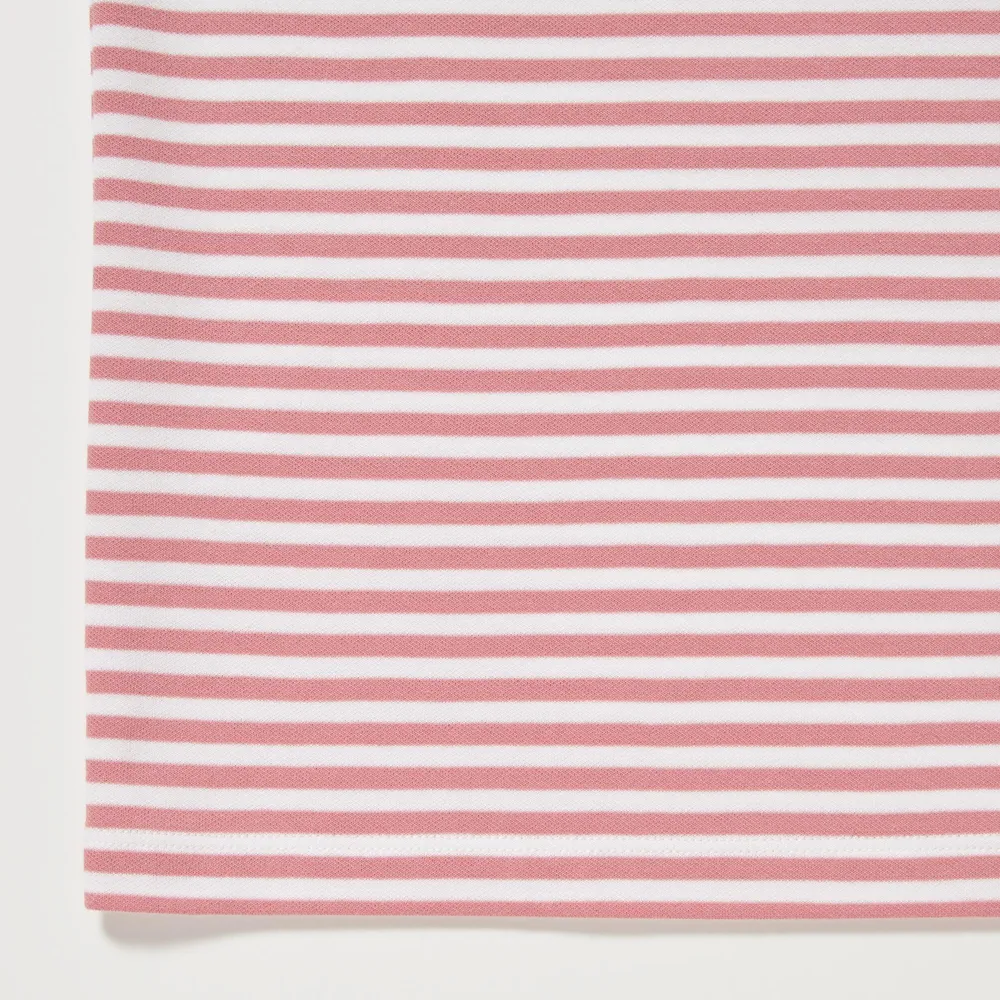 AIRism COTTON STRIPED CREW NECK SHORT SLEEVE T-SHIRT