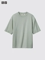 AIRism COTTON OVERSIZED CREW NECK HALF SLEEVE T-SHIRT