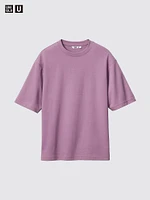 AIRism COTTON OVERSIZED CREW NECK HALF SLEEVE T-SHIRT