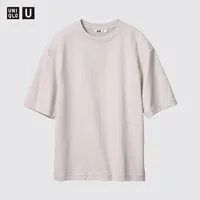 U AIRism Cotton Oversized Crew Neck Half-Sleeve T-Shirt