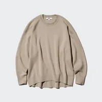 Smooth Cotton Relaxed Crew Neck Sweater