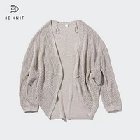 3D KNIT MESH CARDIGAN