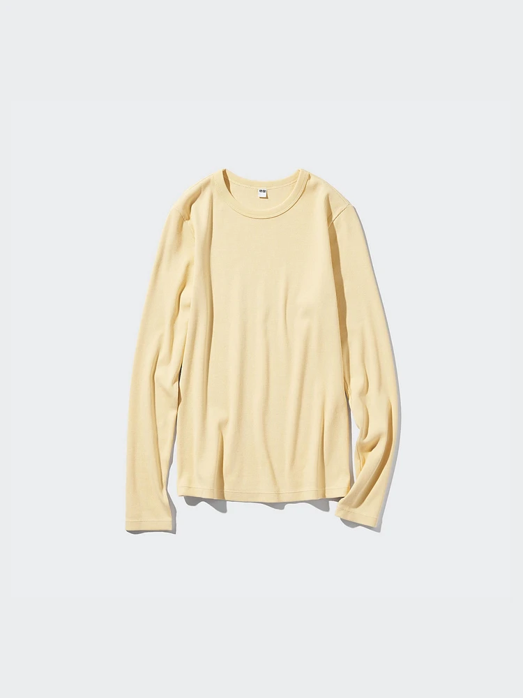 SOFT RIBBED CREW NECK T-SHIRT