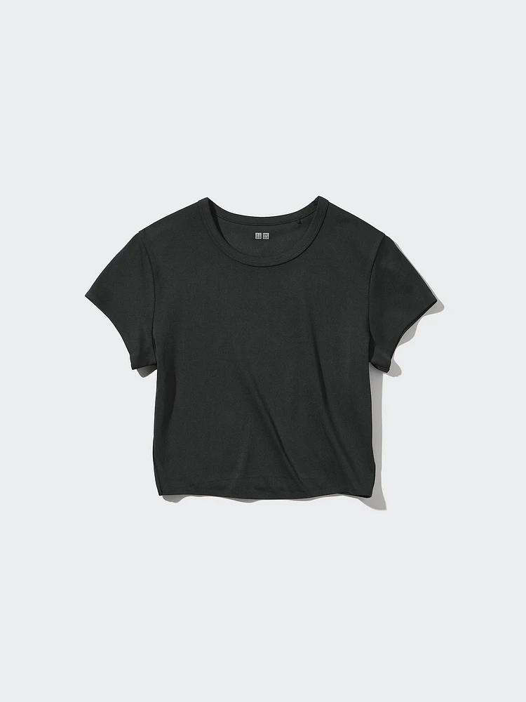 EXTRA STRETCH AIRism CROPPED SHORT SLEEVE T-SHIRT