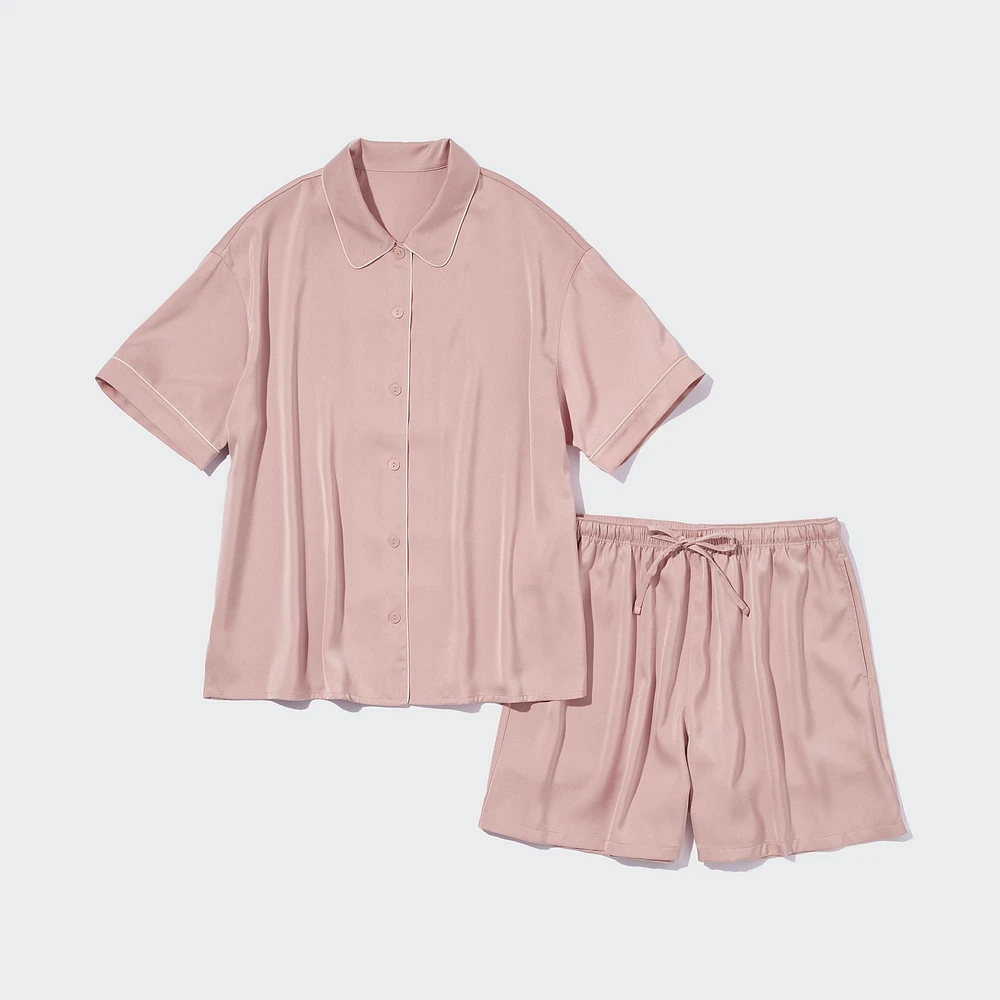 SATIN SHORT SLEEVE PAJAMAS