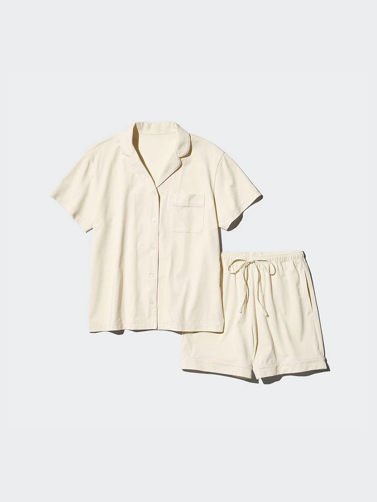 AIRism Cotton Short-Sleeve Pajamas